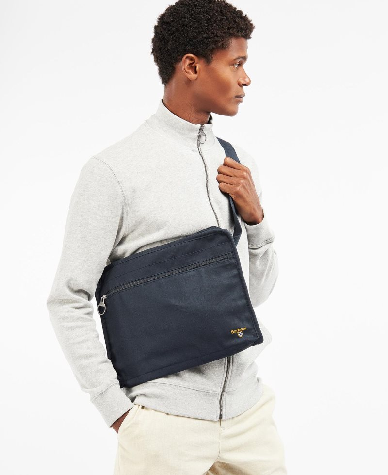 Navy Barbour Cascade Messenger Sling | JHP-971348