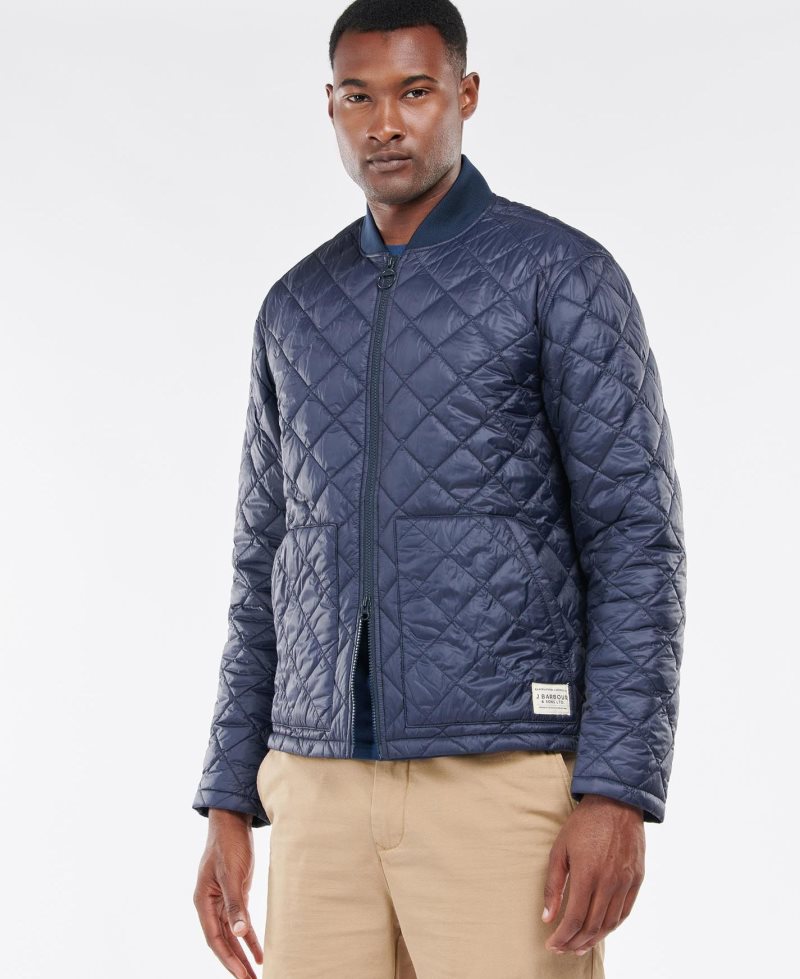 Navy Barbour Chore Quilted Jacket | DQF-904851