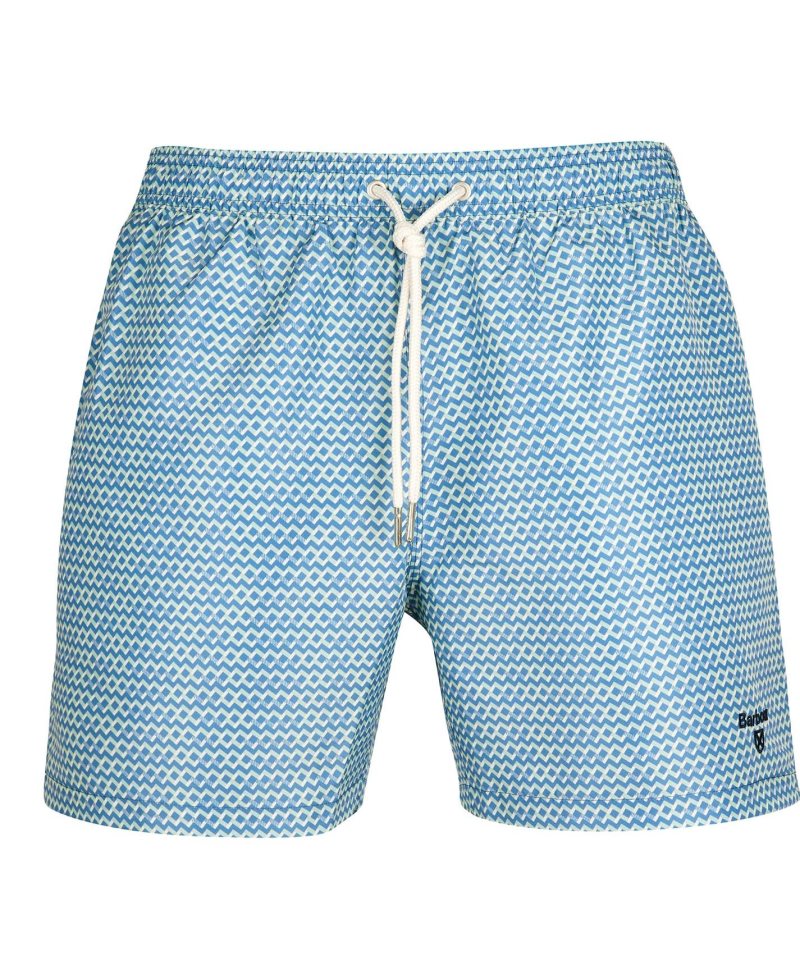 Navy Barbour Diamond Geo Swim Shorts | PKZ-516408