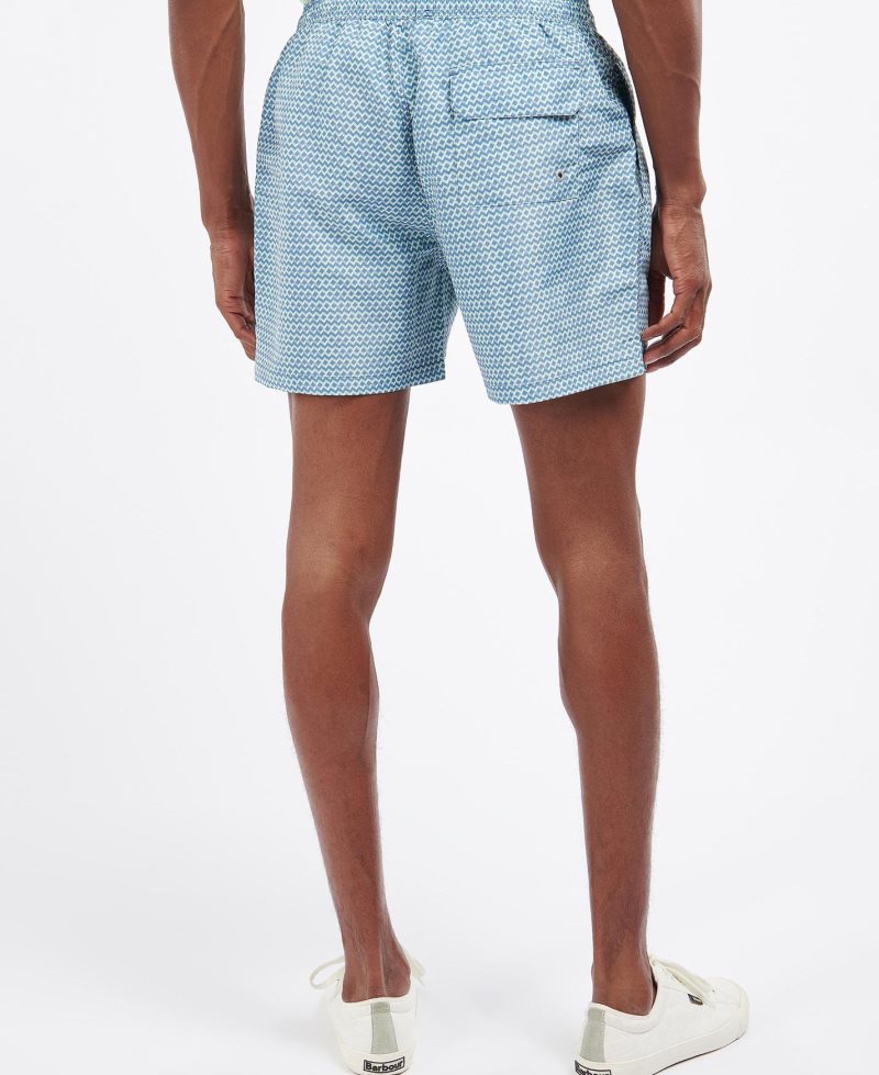 Navy Barbour Diamond Geo Swim Shorts | PKZ-516408