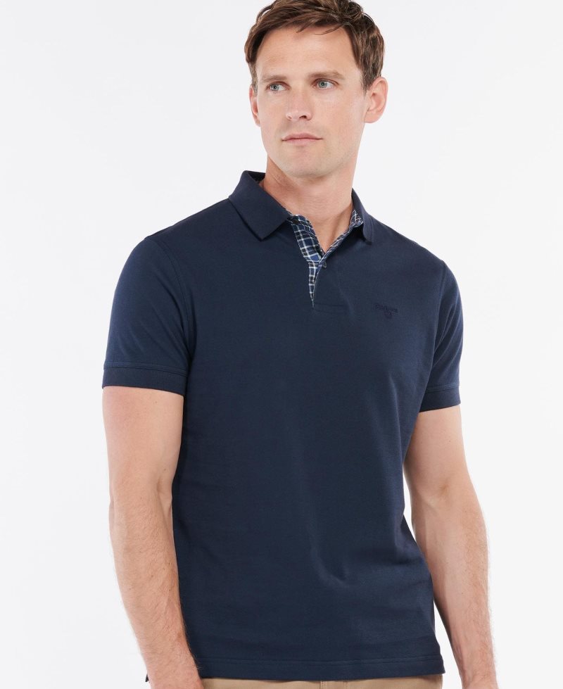 Navy Barbour Dunbar Polo Shirt | BLO-792406