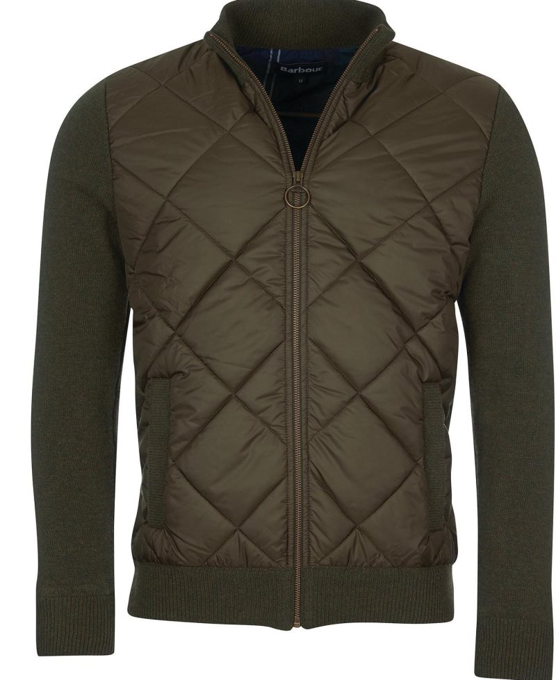 Navy Barbour Jacke Arch Diamond Quilt Knit | OQT-426305