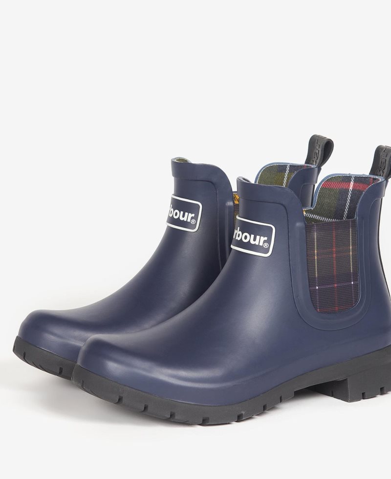 Navy Barbour Kingham Wellingtons | QDK-869742