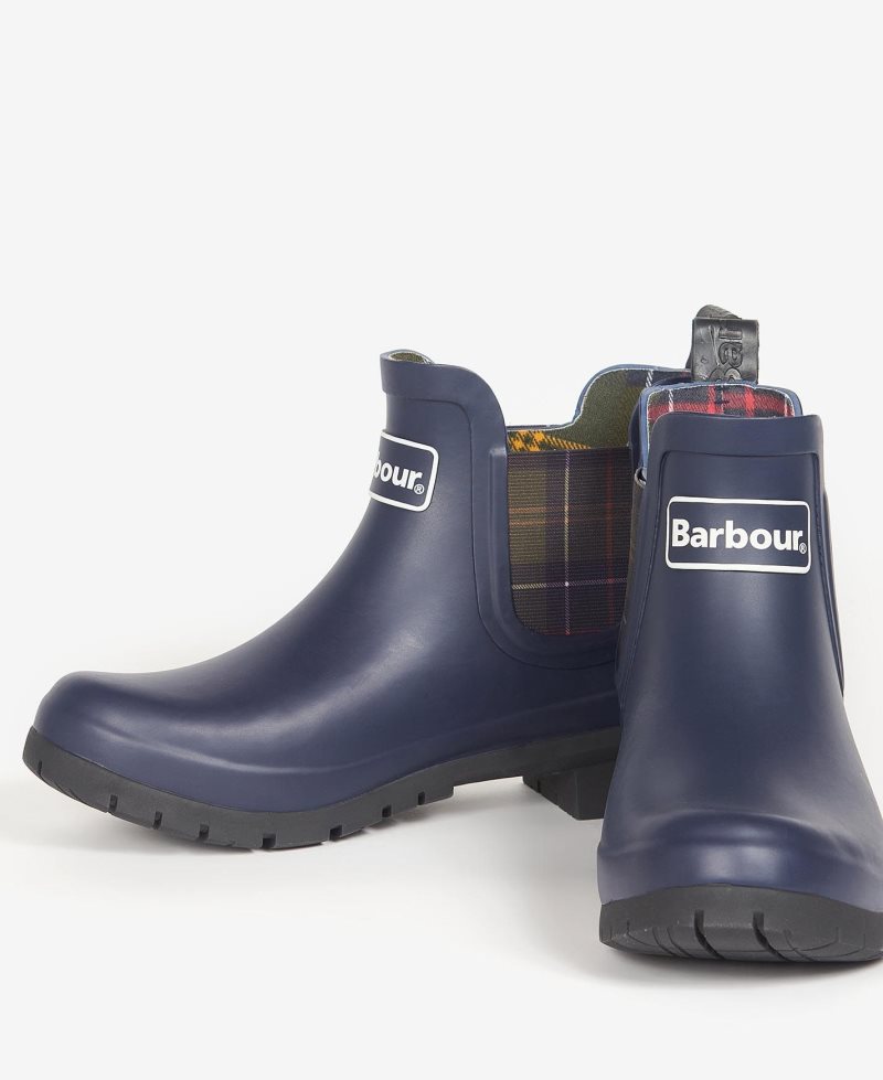 Navy Barbour Kingham Wellingtons | QDK-869742