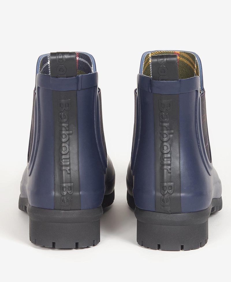 Navy Barbour Kingham Wellingtons | QDK-869742