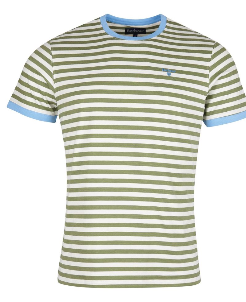 Navy Barbour Quay Stripe T-Shirt | HCZ-295031