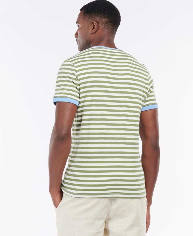 Navy Barbour Quay Stripe T-Shirt | HCZ-295031