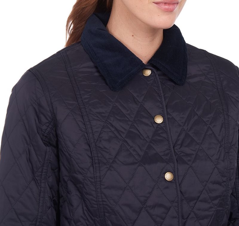 Navy Pearl Barbour Summer Liddesdale Quilted Jacket | SYO-241356