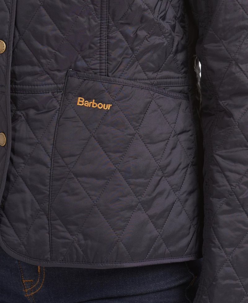 Navy Pearl Barbour Summer Liddesdale Quilted Jacket | SYO-241356