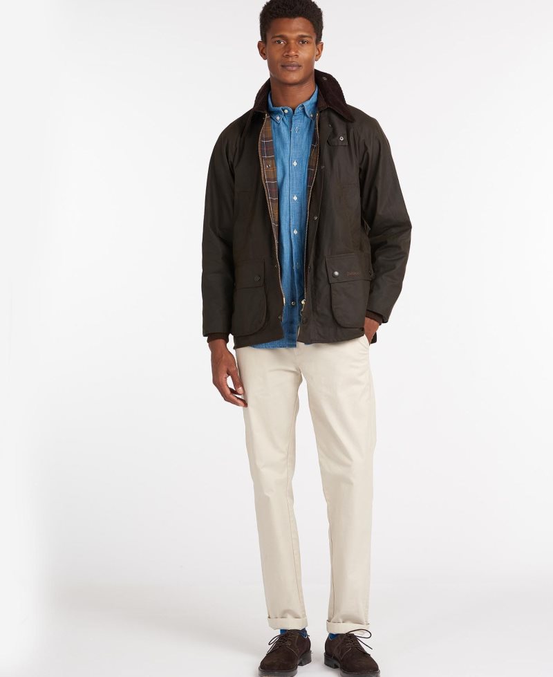 Olive Barbour Classic Bedale? Wax Jacket | IJK-750496