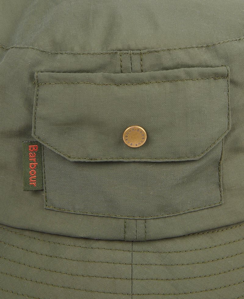 Olive Barbour Claywood Pocket Sports Hat | RQL-419607