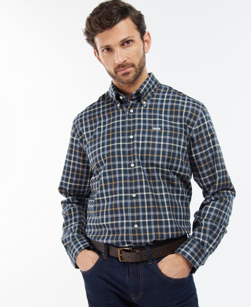 Olive Barbour Coll Thermo Shirt | JVT-706358