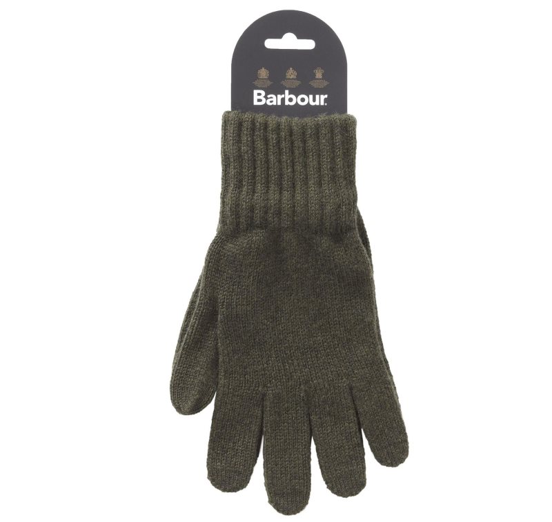 Olive Barbour Lambswool Gloves | XIP-326958