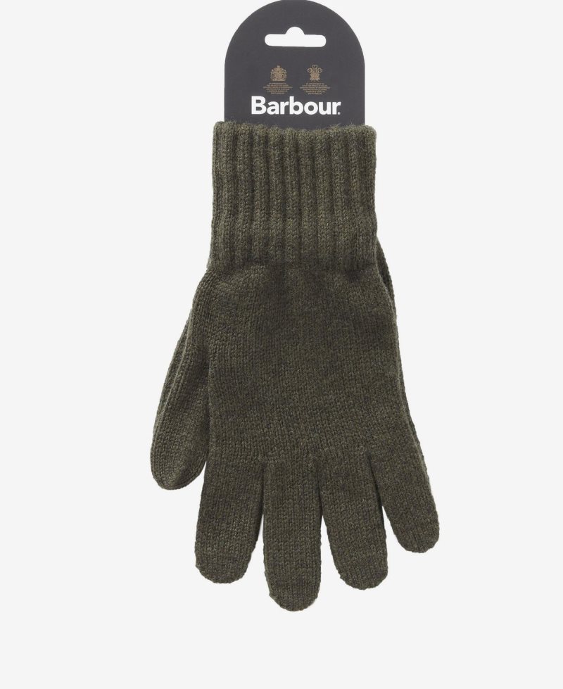 Olive Barbour Lambswool Gloves | XIP-326958