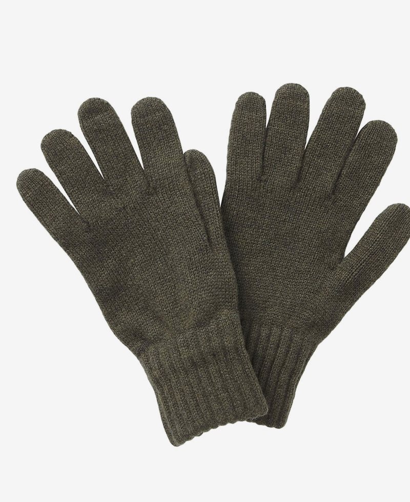 Olive Barbour Lambswool Gloves | XIP-326958