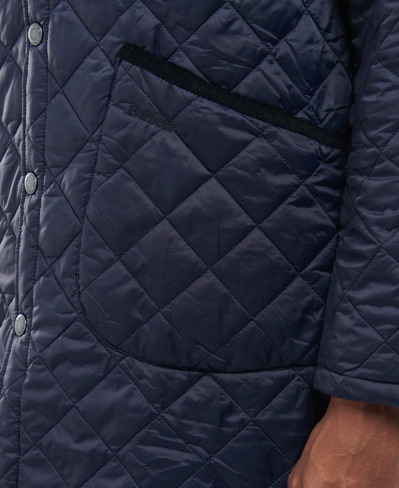 Olive Barbour Long Liddesdale Quilted Jacket | EGC-857143