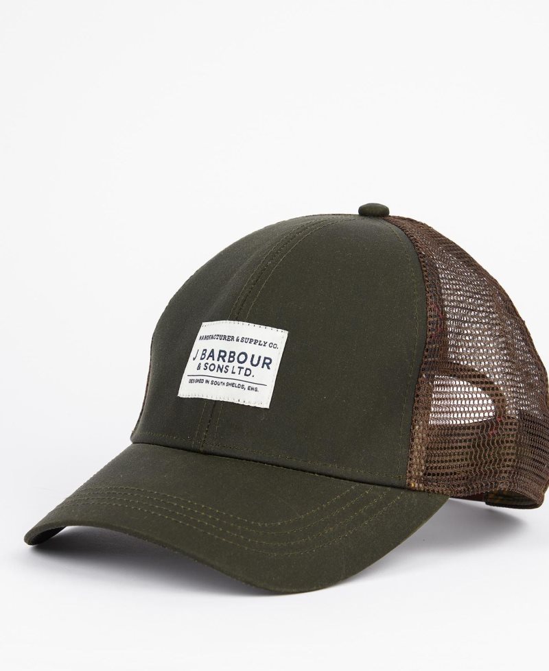 Olive Barbour Marlem Trucker Cap | EPW-319608