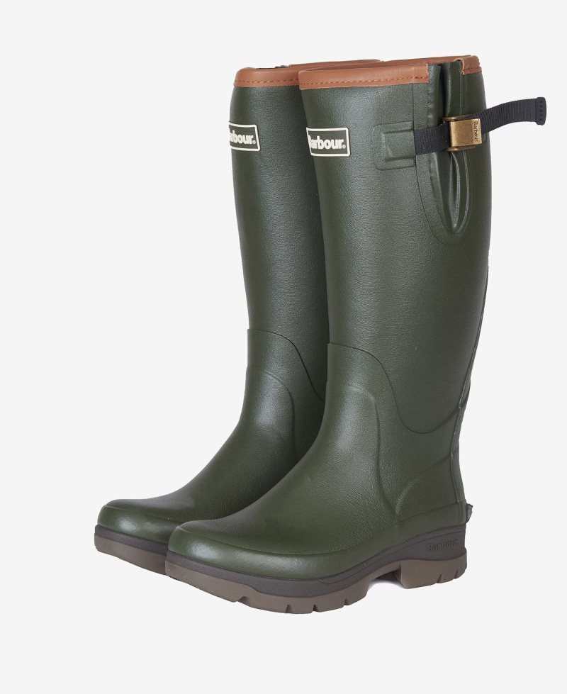 Olive Barbour Womens Tempest Wellingtons | TXP-261083