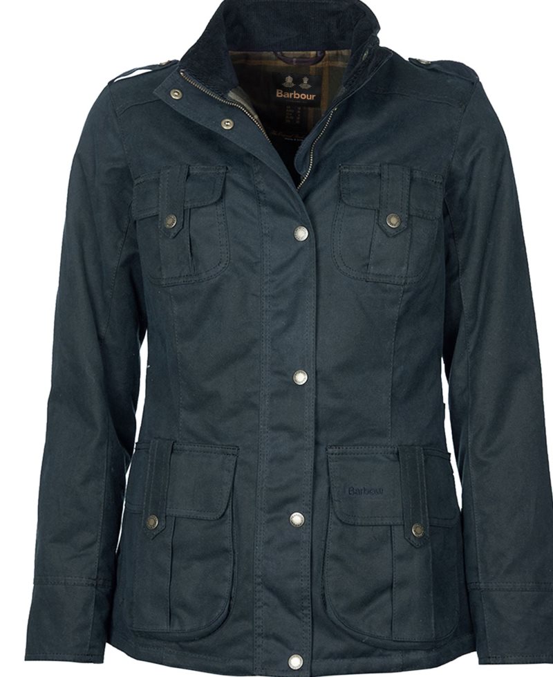 Olive Classic Barbour Winter Defence Waxed Cotton Jacket | VHW-653872