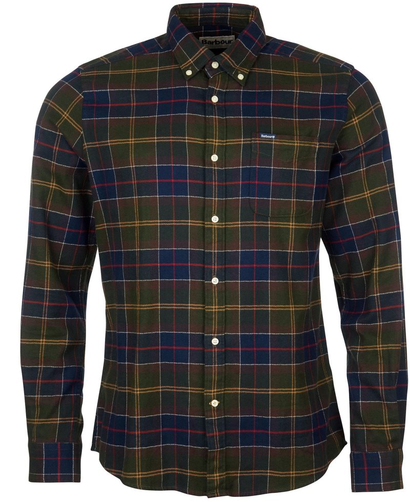 Olive Night Barbour Kyeloch Tailored Shirt | RKH-209531