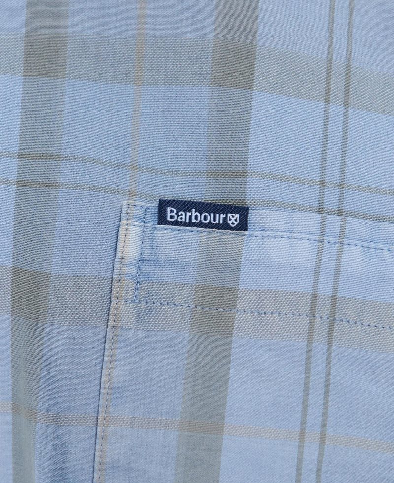 Pigment Blue Barbour Overdyed Tartan Summer Shirt | CPB-361980