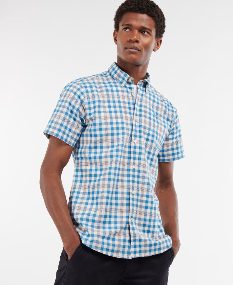 Pink Barbour Middleton Short Sleeve Tailored Shirt | ENV-605938