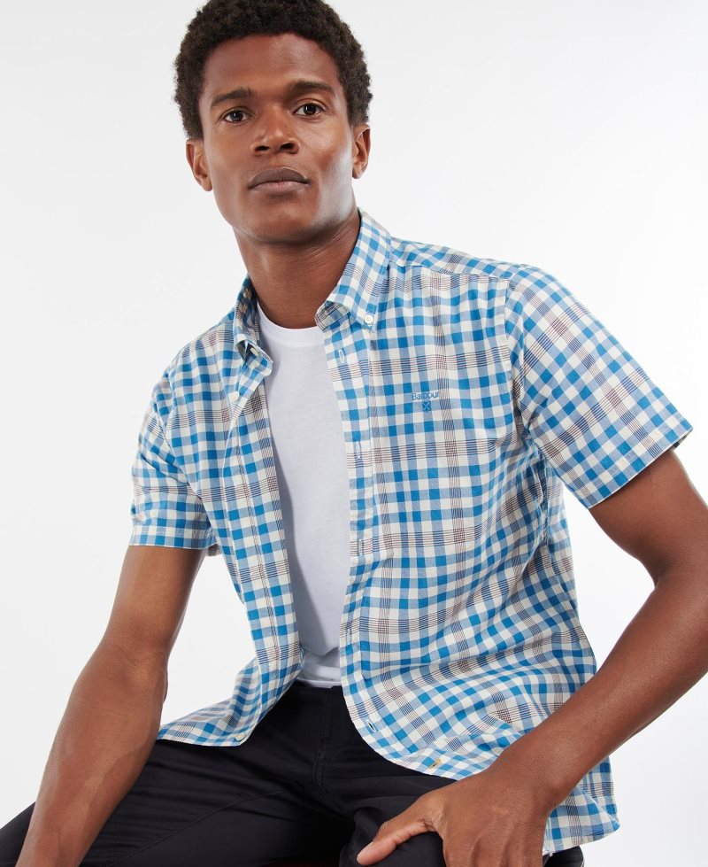 Pink Barbour Middleton Short Sleeve Tailored Shirt | ENV-605938