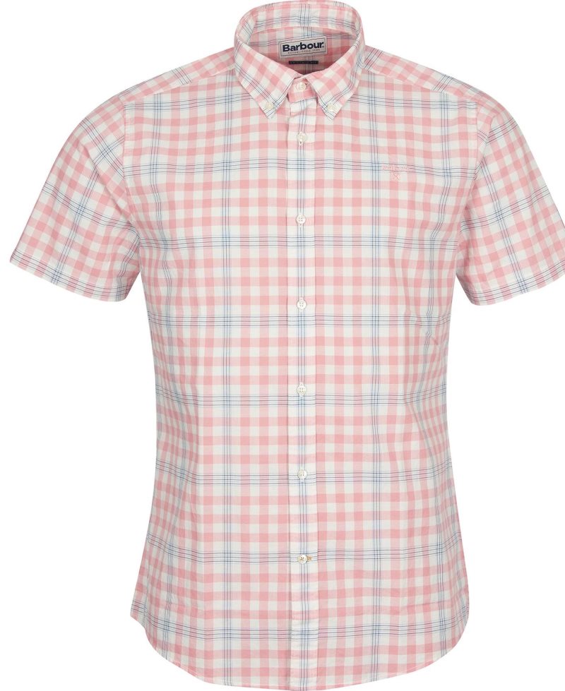 Pink Barbour Middleton Short Sleeve Tailored Shirt | QZF-917506