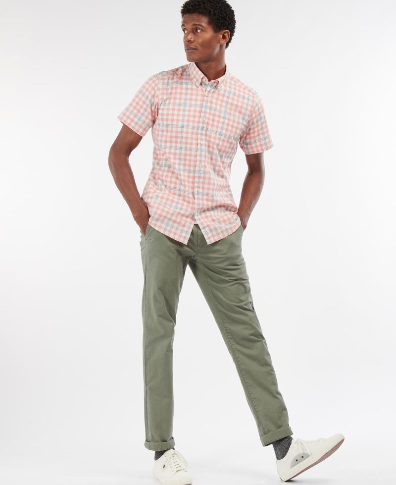 Pink Barbour Middleton Short Sleeve Tailored Shirt | QZF-917506