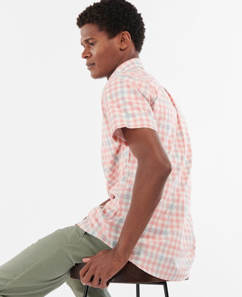 Pink Barbour Middleton Short Sleeve Tailored Shirt | QZF-917506