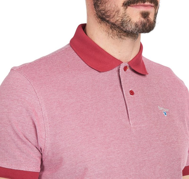 Raspberry Barbour Sports Mix Polo Shirt | OMV-342591