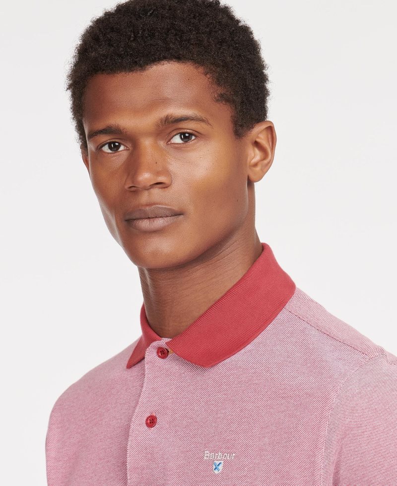 Raspberry Barbour Sports Mix Polo Shirt | OMV-342591