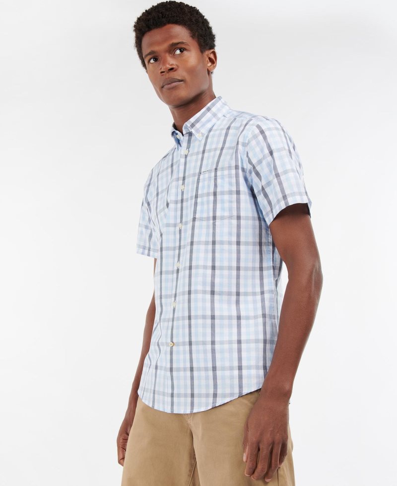 Red Barbour Longstone Short Sleeve Tailored | DKB-872145