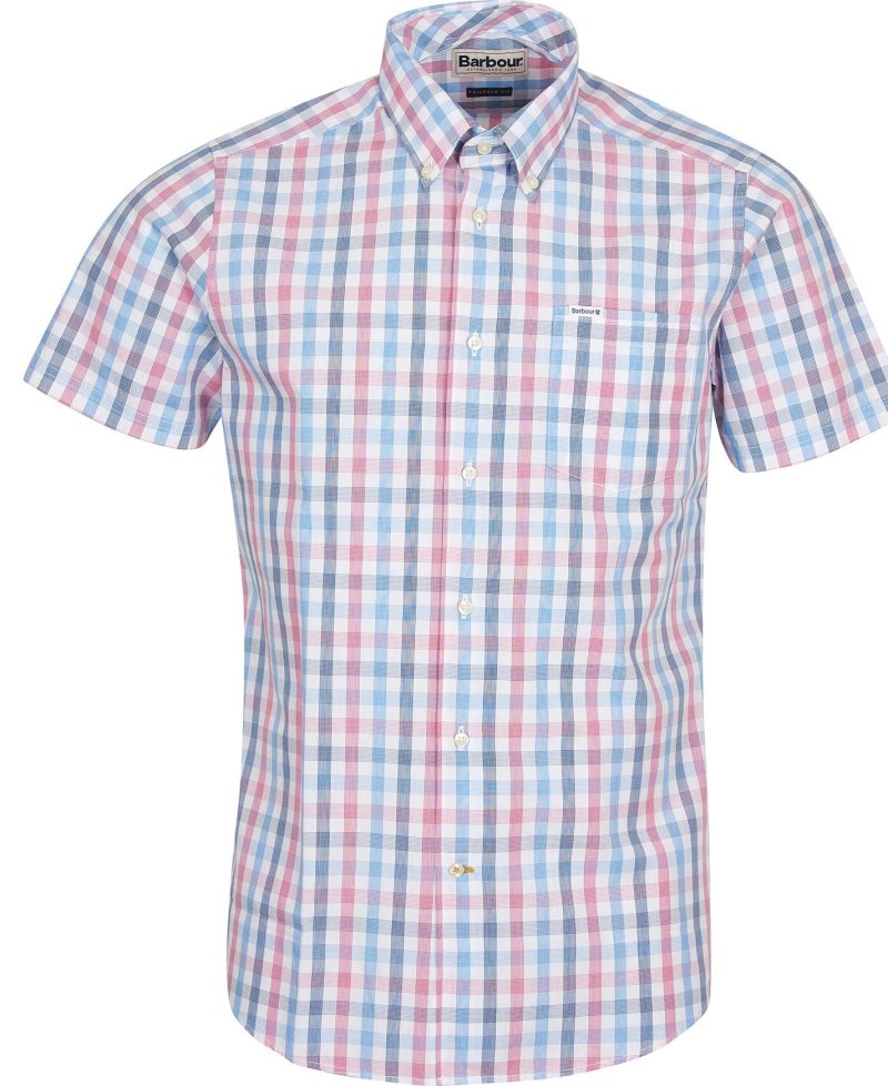 Red Barbour Longstone Short Sleeve Tailored | POC-176435