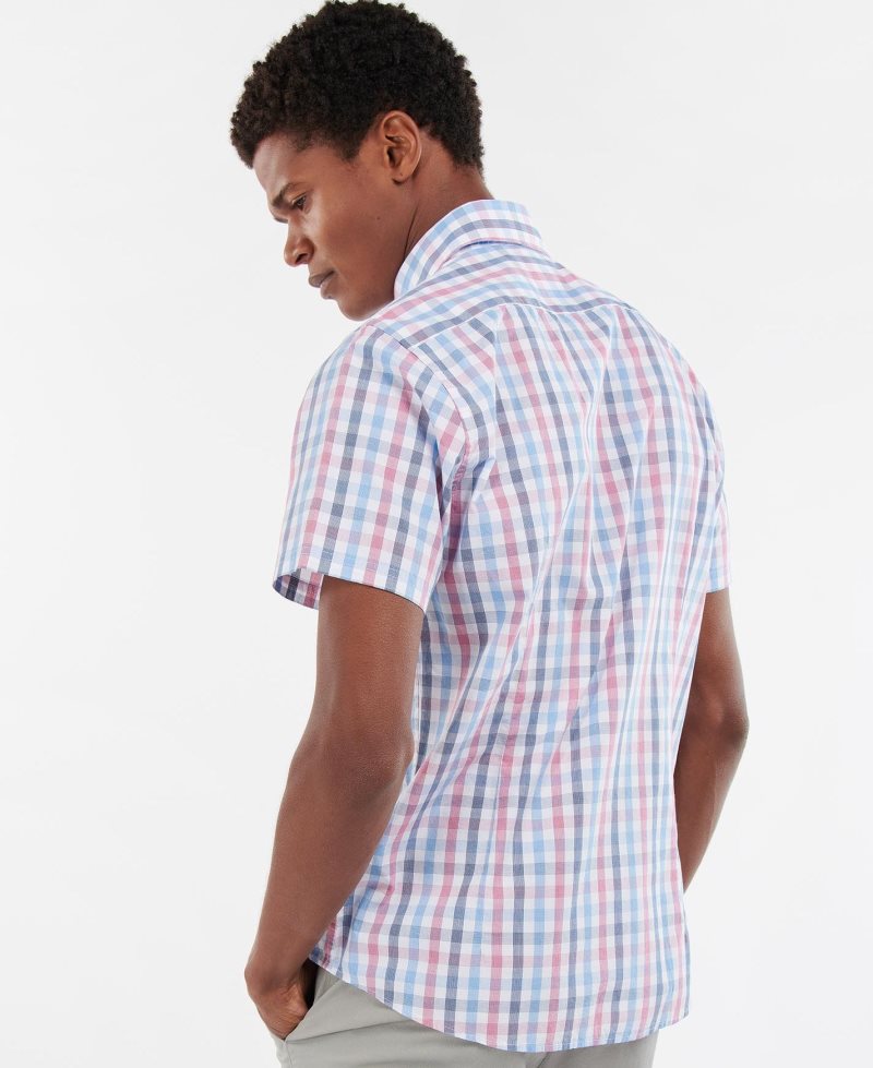 Red Barbour Longstone Short Sleeve Tailored | POC-176435