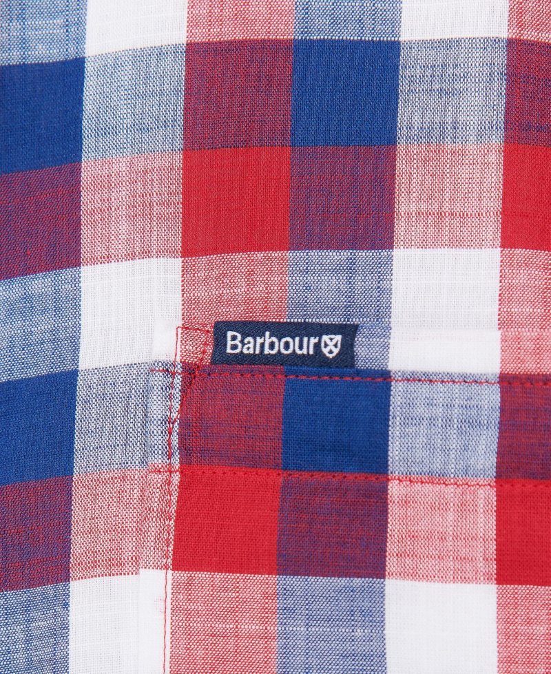 Red Barbour Wardlow Tailored Shirt | CEV-329058