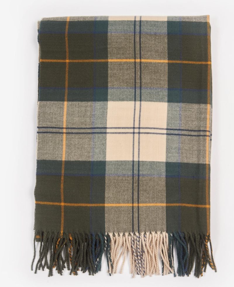 Red Pink Barbour Hailes Tartan Scarf | HXQ-694327