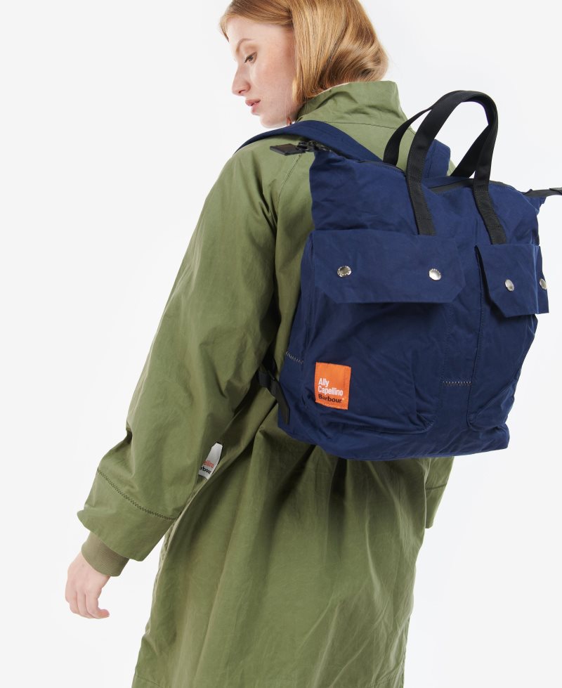 Royal Blue Barbour Ally Capellino Ben Backpack | XOA-769024