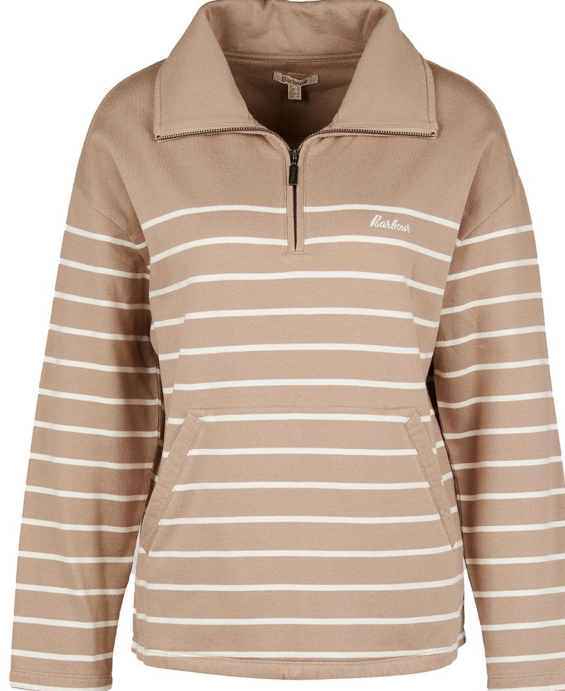 Sand Dune Barbour Explorer Ember Sweatshirt | VXN-157640