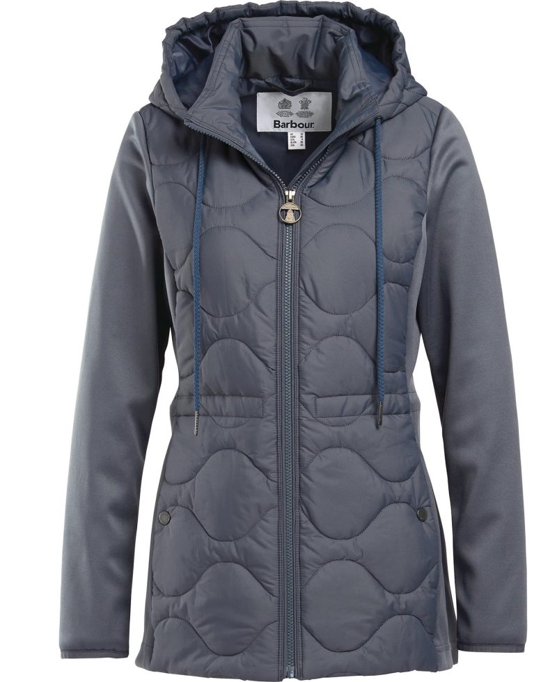 Summer Navy Barbour Willowherb Quilted Sweat | QHS-756240