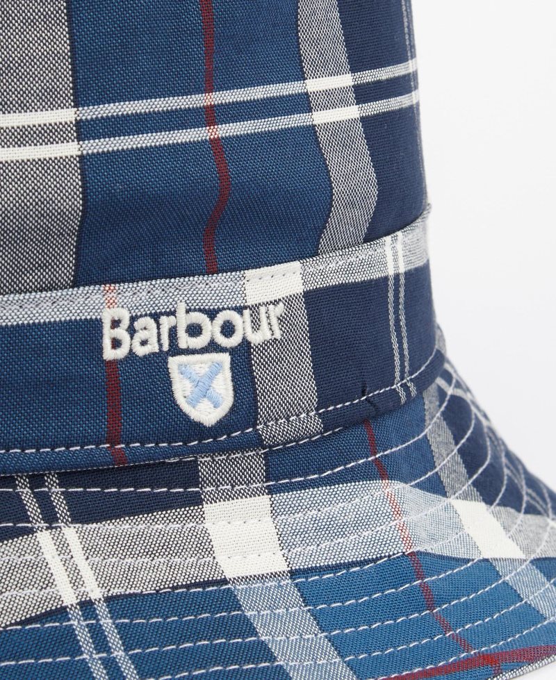 Summer Navy Tartan Barbour Tartan Bucket Hat | NDT-912586