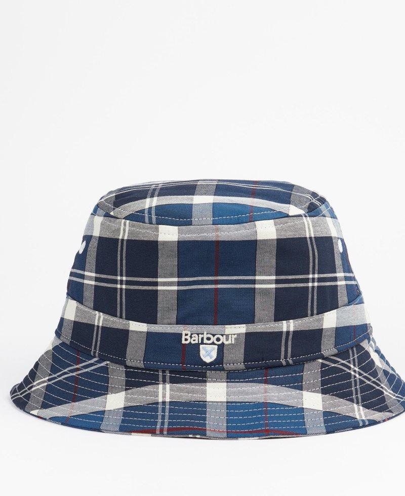 Summer Navy Tartan Barbour Tartan Bucket Hat | NDT-912586