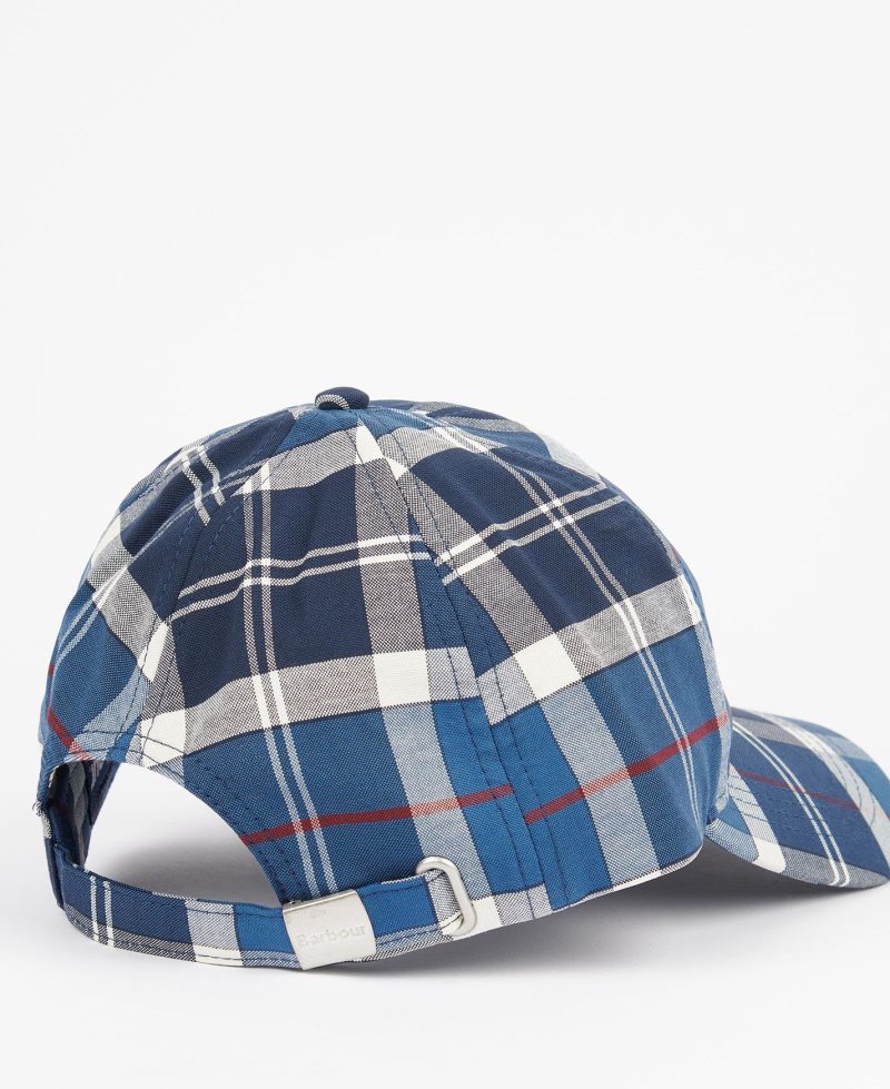 Summer Navy Tartan Barbour Tartan Sports Cap | OGZ-317205