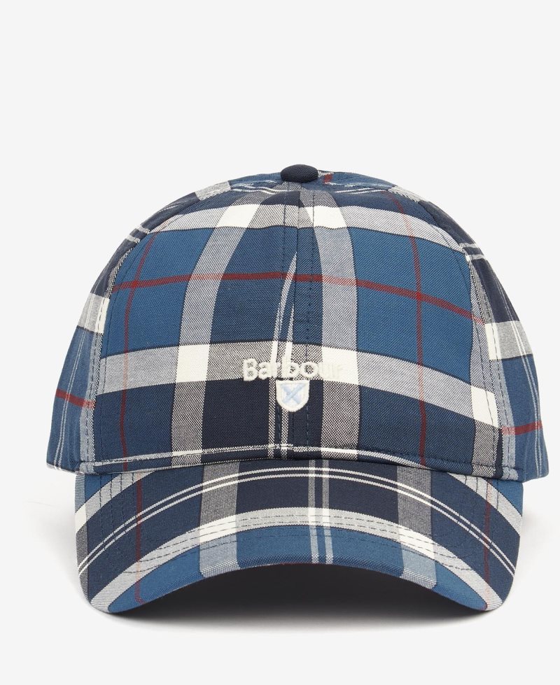 Summer Navy Tartan Barbour Tartan Sports Cap | OGZ-317205