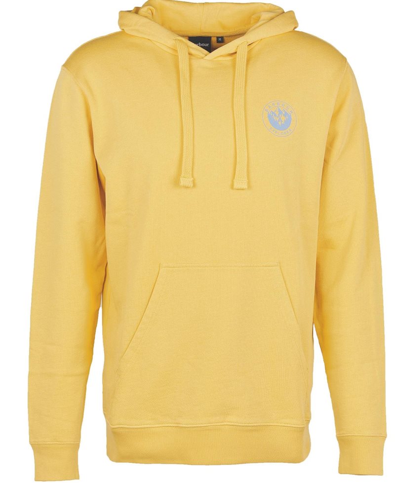 Sunbleached Yellow Barbour Explorer Hoodie | IAS-109647