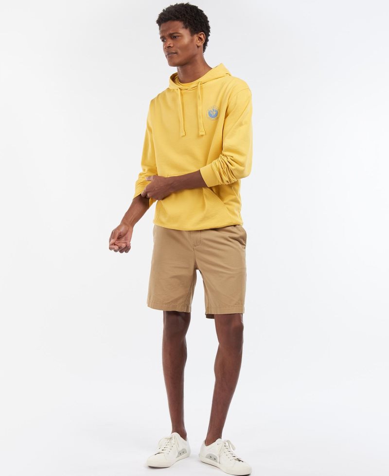 Sunbleached Yellow Barbour Explorer Hoodie | IAS-109647