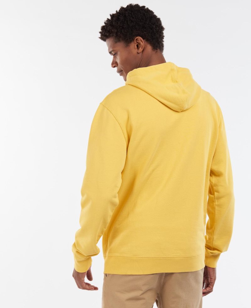 Sunbleached Yellow Barbour Explorer Hoodie | IAS-109647