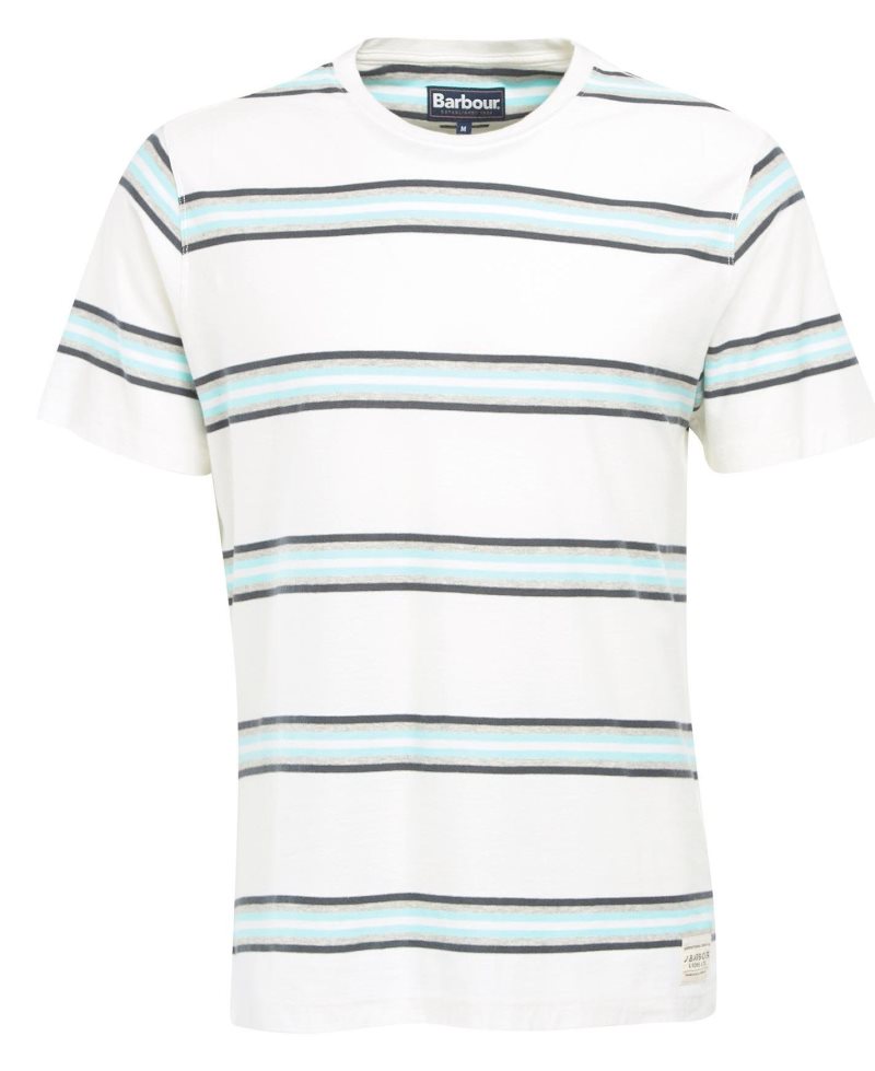 Whisper White Barbour Sandgrove T-Shirt | DTG-407586