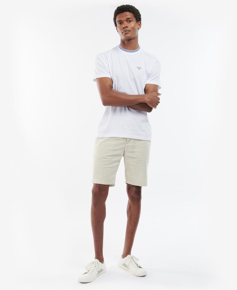 White Barbour Austwick T-Shirt | QHF-410635