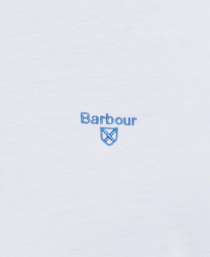 White Barbour Austwick T-Shirt | QHF-410635